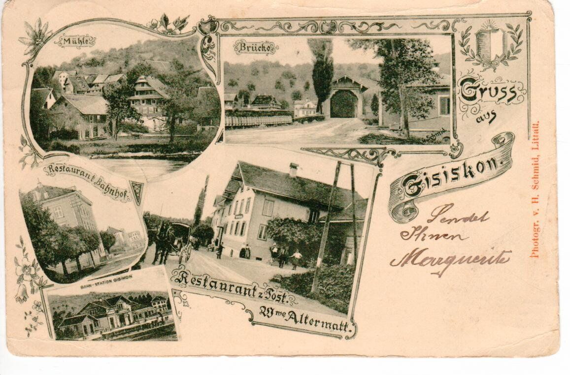 Cartoline postali: Gruss aus Gisikon 1901 – Usato da Wolhusen venduto da Curver9