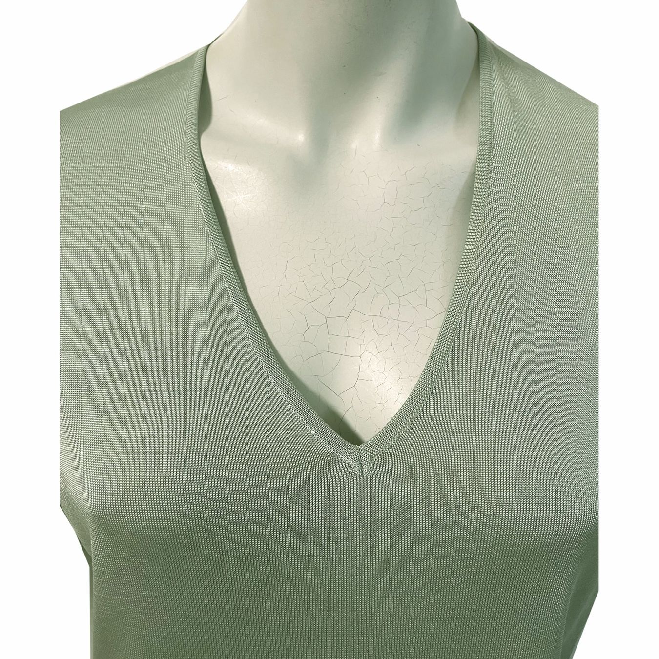 Maglioni & Felpe: Pullover Seide Gr. S/M/L hellgraugrün mattgrün VINTAGE 1960s – Usato da Brüttisellen venduto da Buxus 2