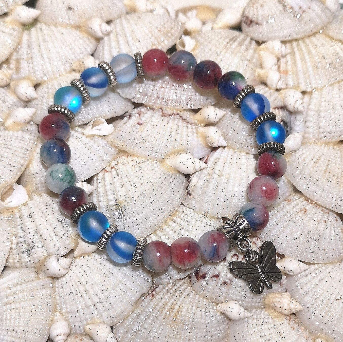 Armbänder & -reifen: blaue Kristall-Schmetterling Armk. – Neu (gemäss Beschreibung) aus Unterkulm von  3