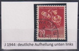 4x) Abart Juventute 1944, sehe Scan