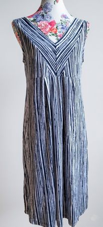 Boysen's Sommerkleid Kleid Gr. 44 dunkelblau-weiss gestreift