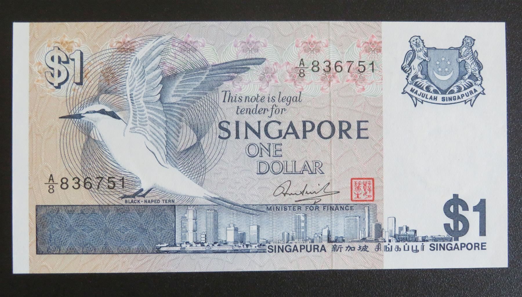 Banconote: Banknote Singapur 1 Dollar 1976 (I) – Nuovo (secondo la descrizione) da Oberriet SG venduto da Manick