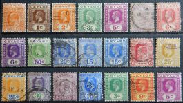 Ceylon British Lot mit alten Werten II