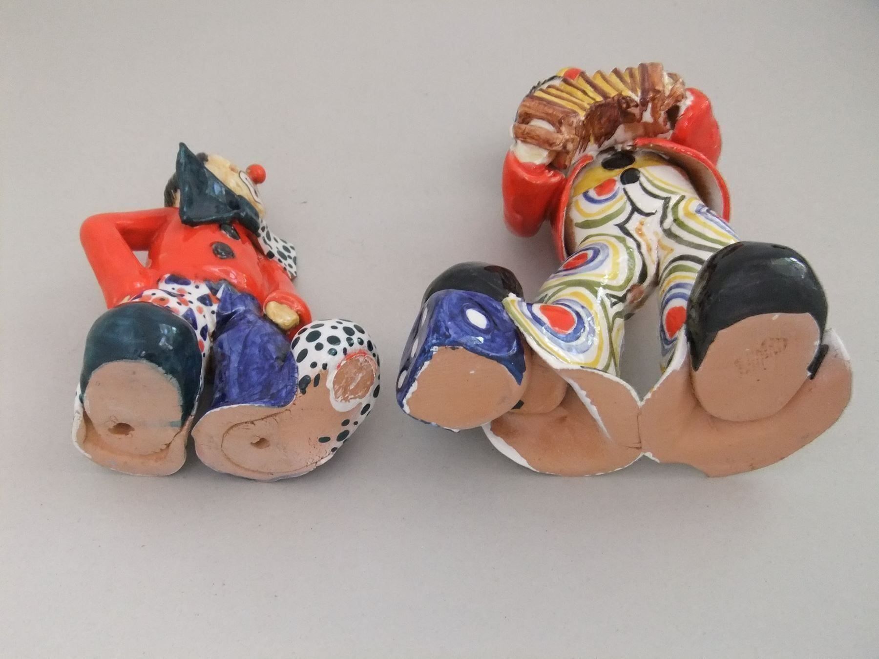 Statuette: Fayence Keramik Clowns - Jakob Haas – Usato da Esslingen venduto da eintagammeer 7