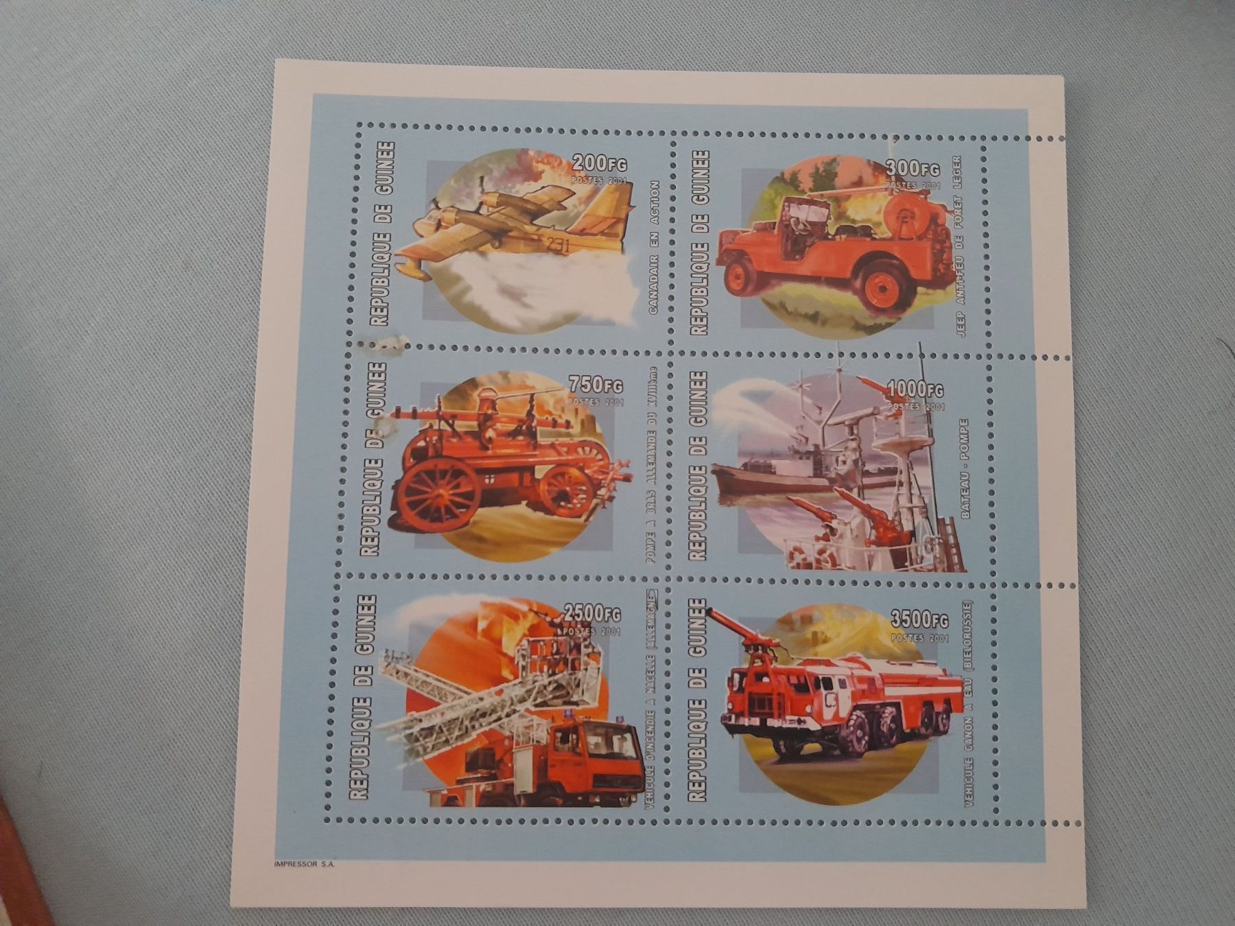 Tutti i francobolli: Guinea Feuerwehr 2001** – Usato da Marly venduto da globetrotter1723