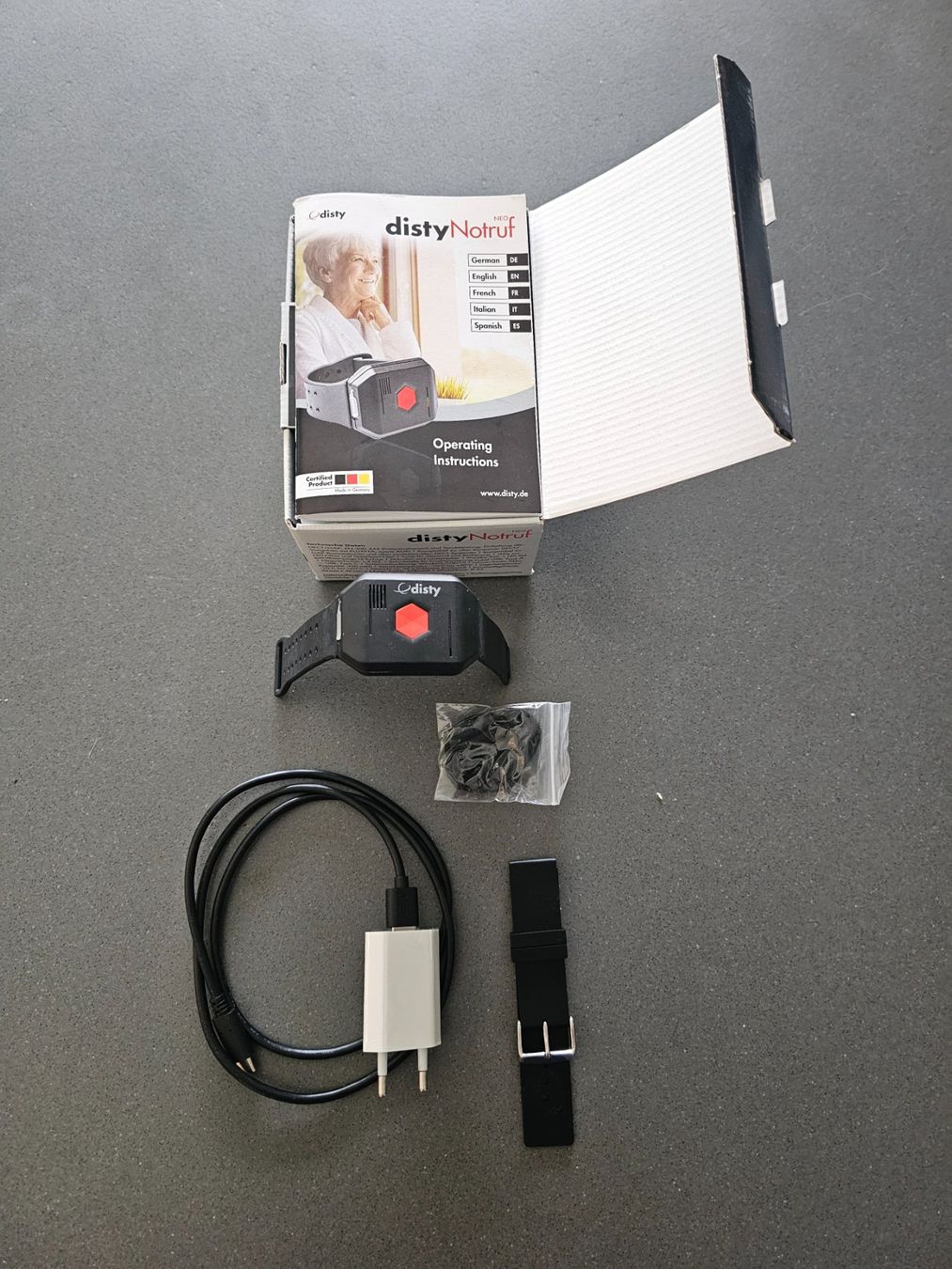 Alarmanlagen: Disty Notruf montre alarme – Neu und originalverpackt aus Martigny-Croix von capibara