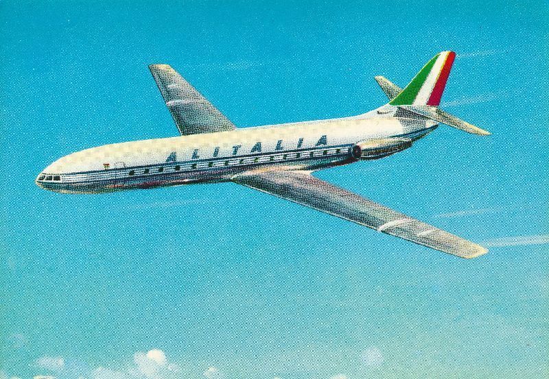 Cartoline postali: Caravelle - ALITALIA + c1965 – Usato da Emmenbrücke venduto da teestube