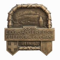Abzeichen Musik 1922 Eidg. Sängerfest Luzern LU Pin