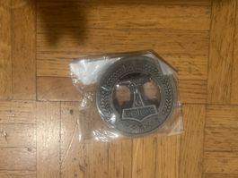 Gürtelschnalle Thors Hammer Motiv rund