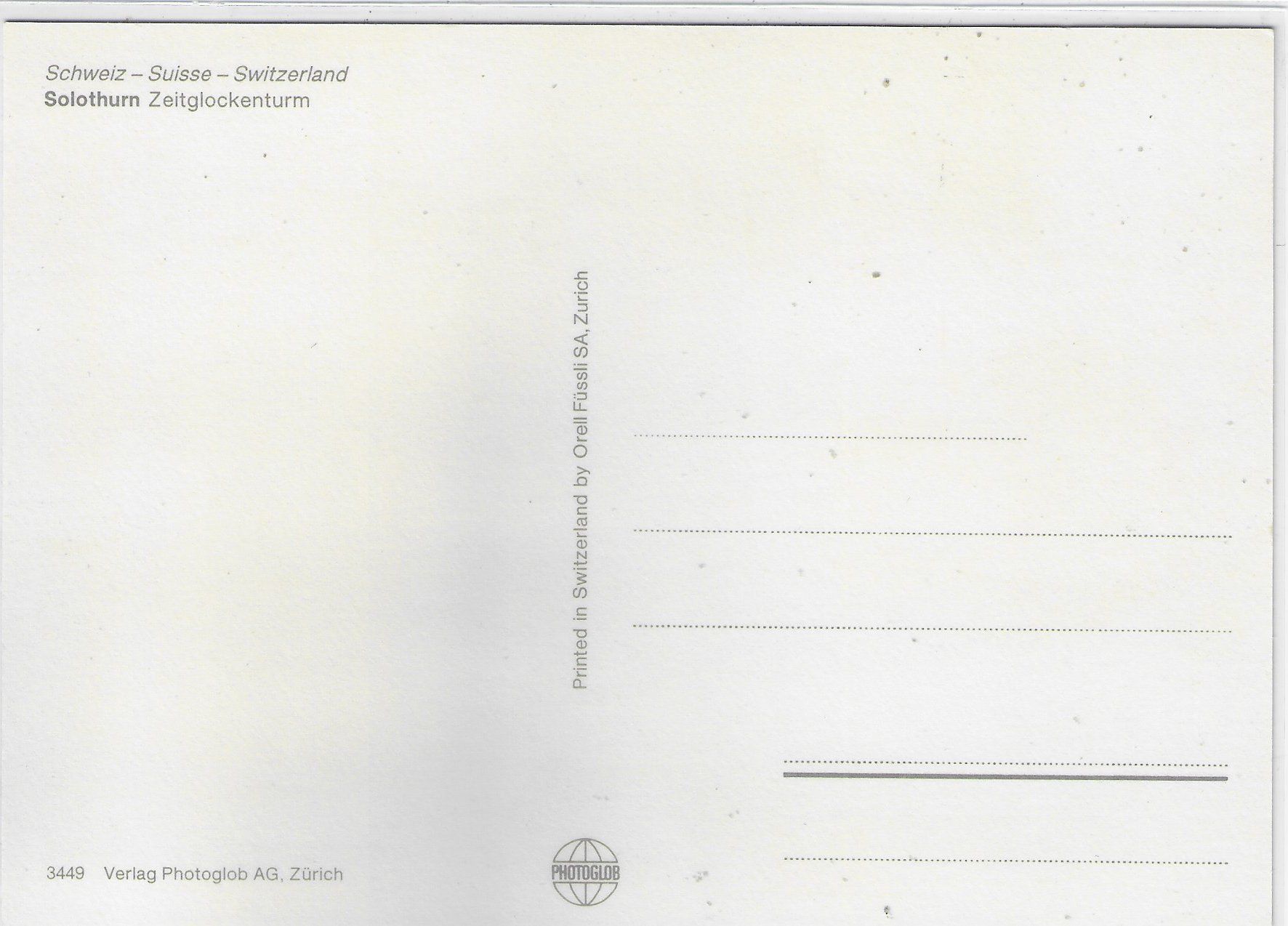 Cartes postales: Solothurn - Zeitglockenturm – D'occasion à Ettingen par Kartenplanet 1