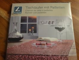 Weihnachten Fest Silvester Tischläufer m. Pailletten NEU/OVP