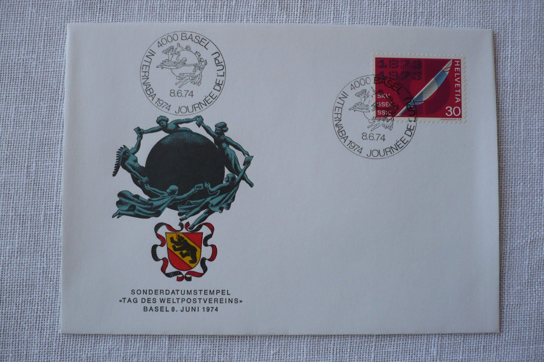 Alle Briefmarken: 8.6.74 INTERNABA Tag der UPU – Gebraucht aus Zürich von saltandpepper008