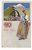 LITHO Frau in Tracht NIDWALDEN