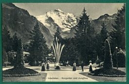 Interlaken, Kurgarten, belebt, 1911