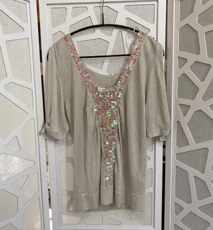 Joli haut 'Topshop' argenté, S