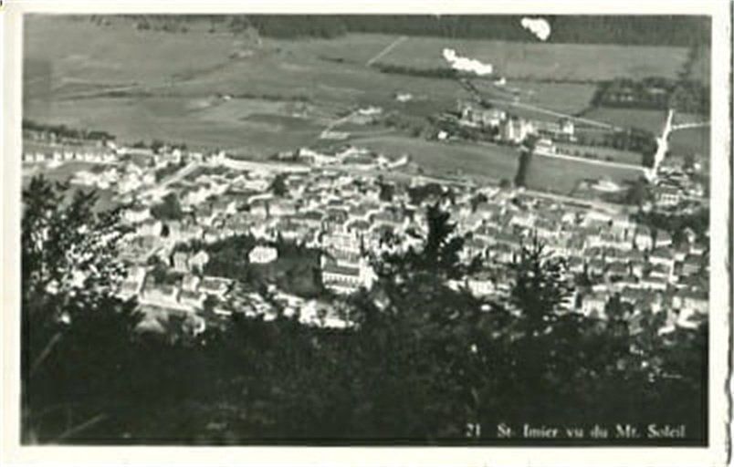 Cartoline postali: St. Imier, vu du Mont Soleil – Usato da Ottikon b.Kemptth. venduto da Neptun1974