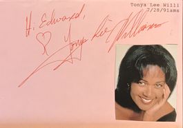 Tonya Lee Williams Autogramm signiert Karte m.Bild 10x15cm