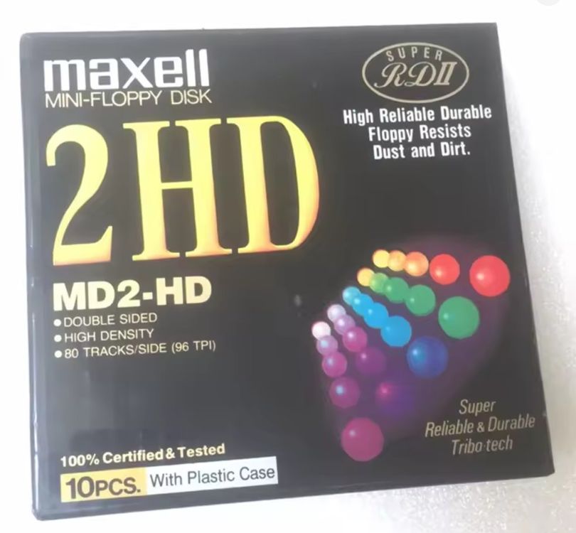 5,25 Zoll Floppy Disketten MD2-HD 10 Stück 1,2MB Maxell (Neu und ...