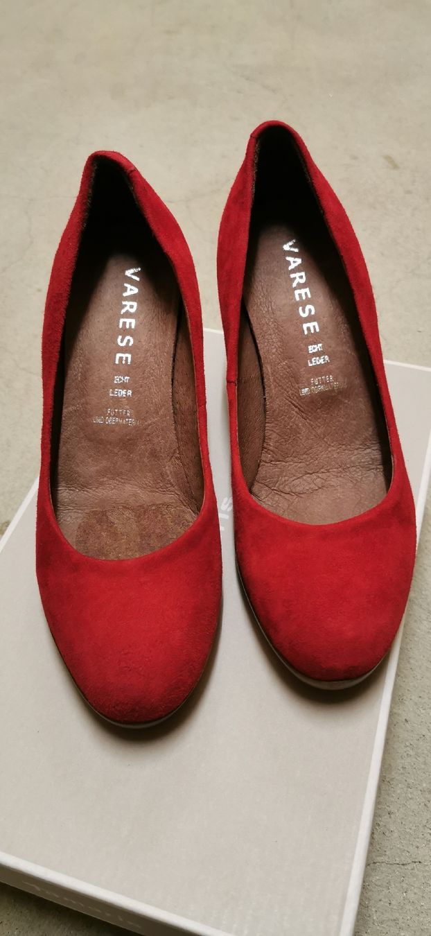 Scarpe da donna: Pumps 36, rot, Wildleder, neu – Nuovo (secondo la descrizione) da Effretikon venduto da Movie99 2