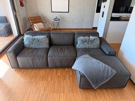 Johann Jakob Ecksofa aus Leder Schwarz  Wie neu
