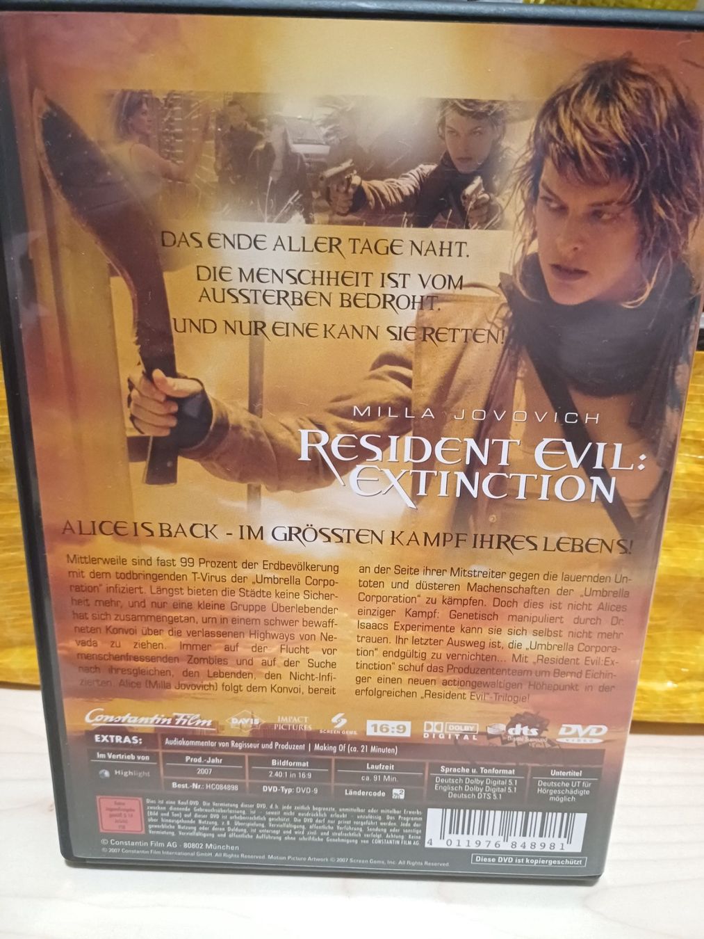 Tutti i DVDs: Resident Evil Extinction / Milla Jovovich – Usato da Walenstadt venduto da emynmuil1 1