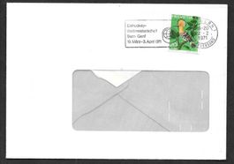 Bedarfsbrief Flaggenstempel Eishockey WM Schweiz 22.2.1971