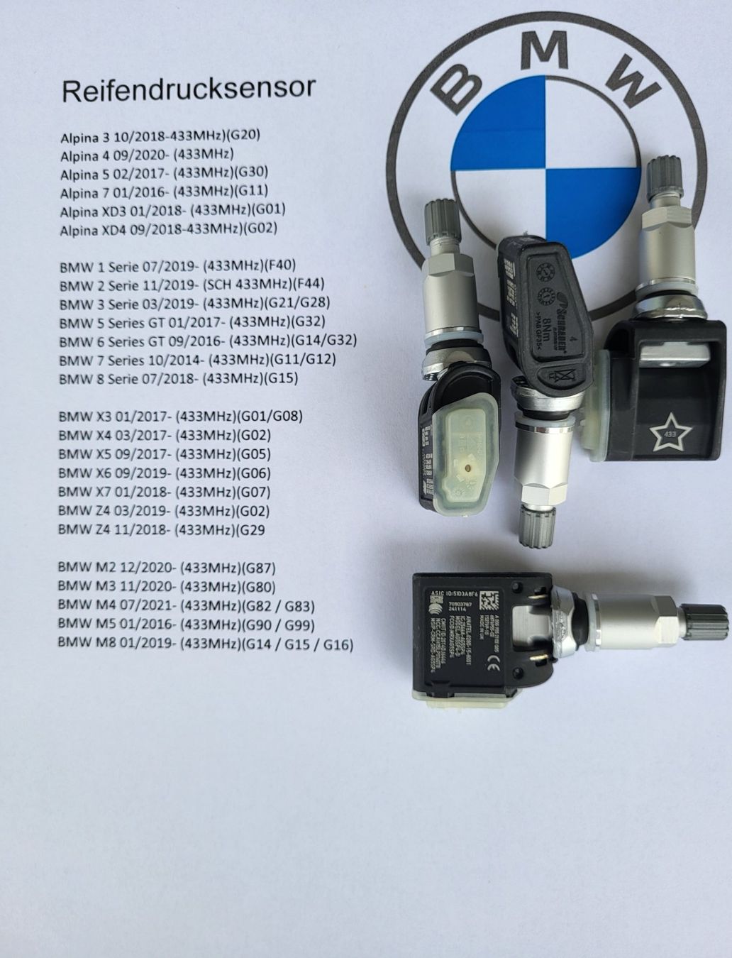 BMW Alle Autoersatzteile: BMW Reifendrucksensoren X3 G01 G08 F97 – Neu und originalverpackt aus Wauwil von Reifendrucksensoren 2