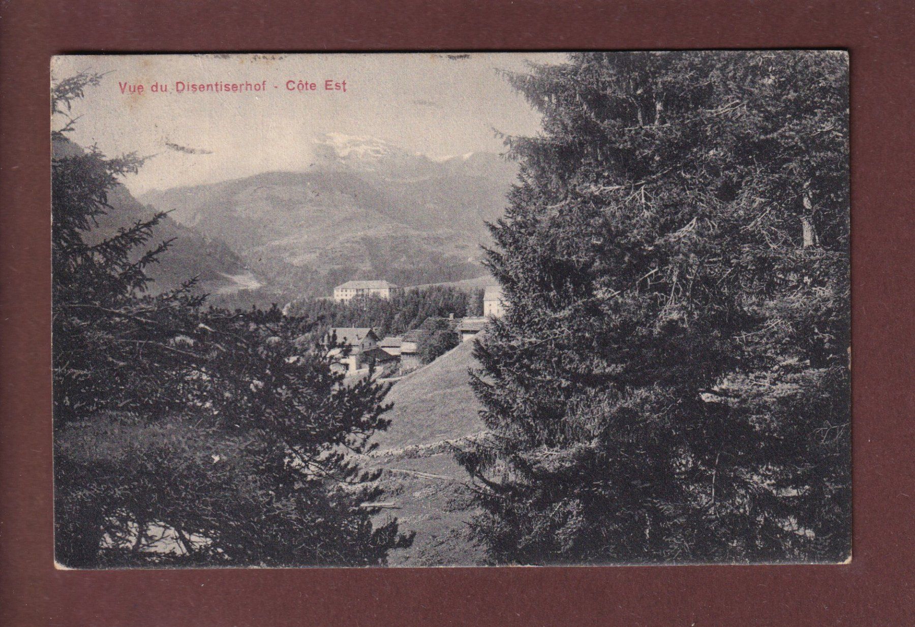Cartoline postali: Vue du DISENTISERHOF - 1909 – Usato da Pully venduto da nicecards