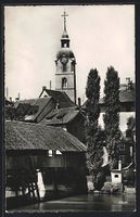 Olten, Flusspartie mit Brücke und Kirch