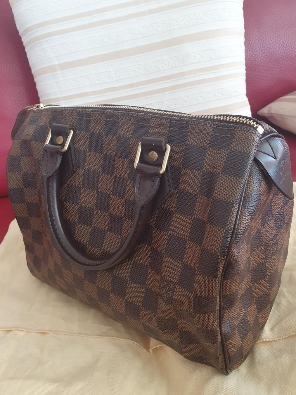 Louis Vuitton Borse: Luis Vuitton (Original) Speedy 25 Damier Ebene Canvas – Usato da Zürich venduto da Luxury79