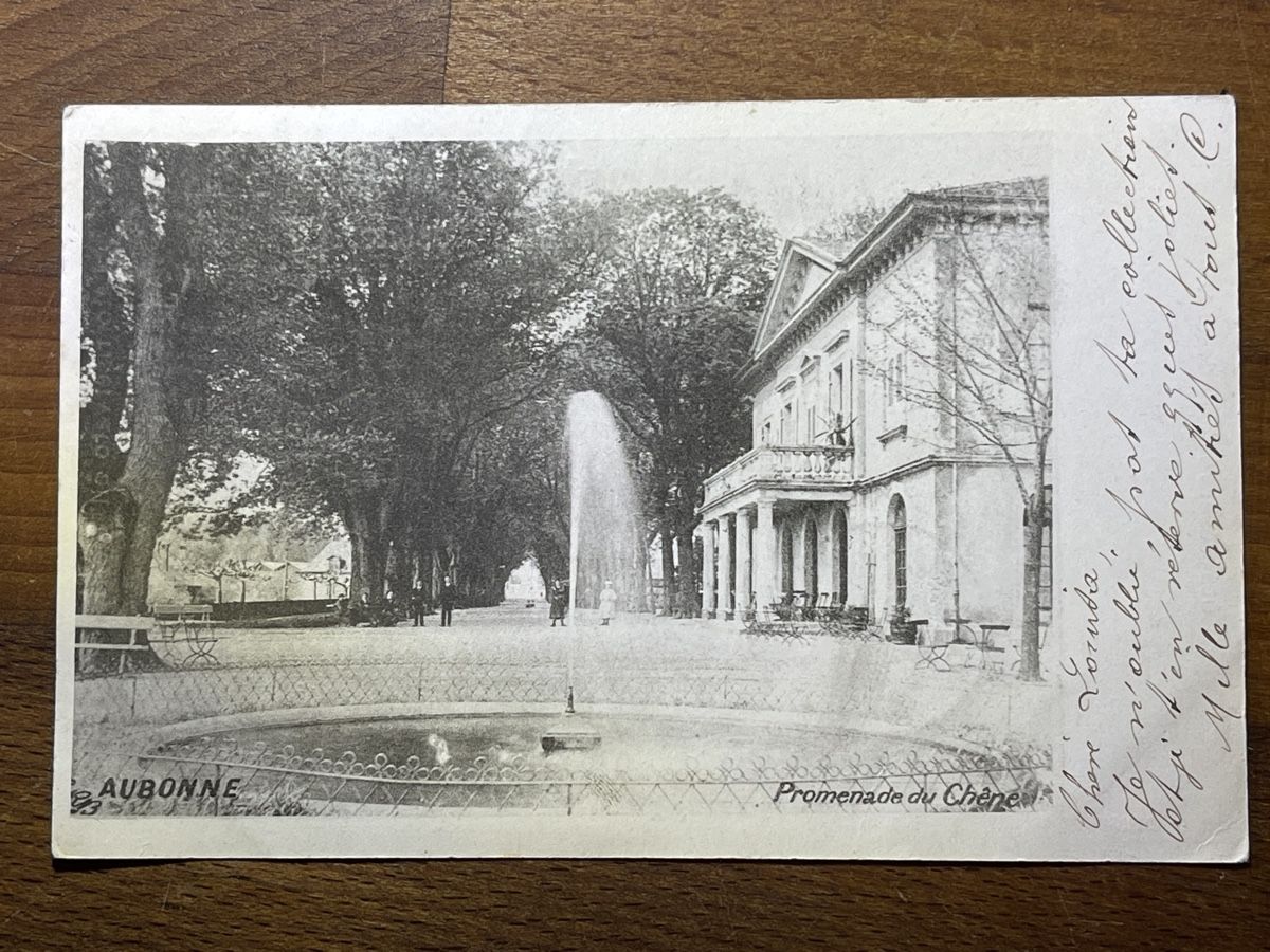 Cartoline postali: Alte Ansichtskarte Aubonne, Promenade du Chêne, – Usato da Strengelbach venduto da Aschatan5