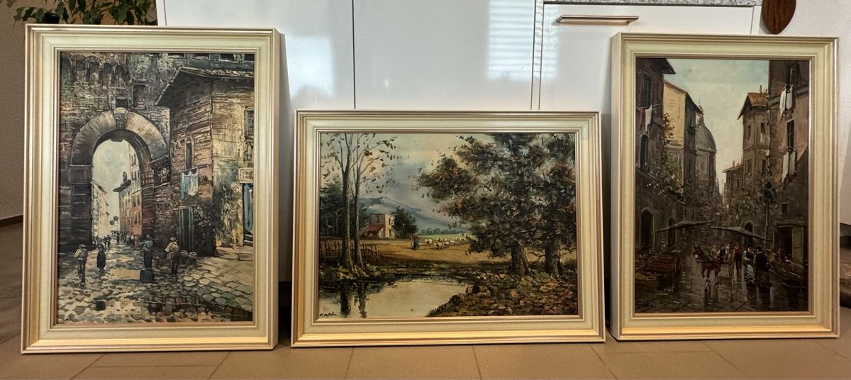 Dipinti: Gemälde 3er set oel gerahmt – Usato da Höri venduto da Art-and-more-88