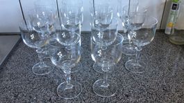 14 bicchieri di vetro