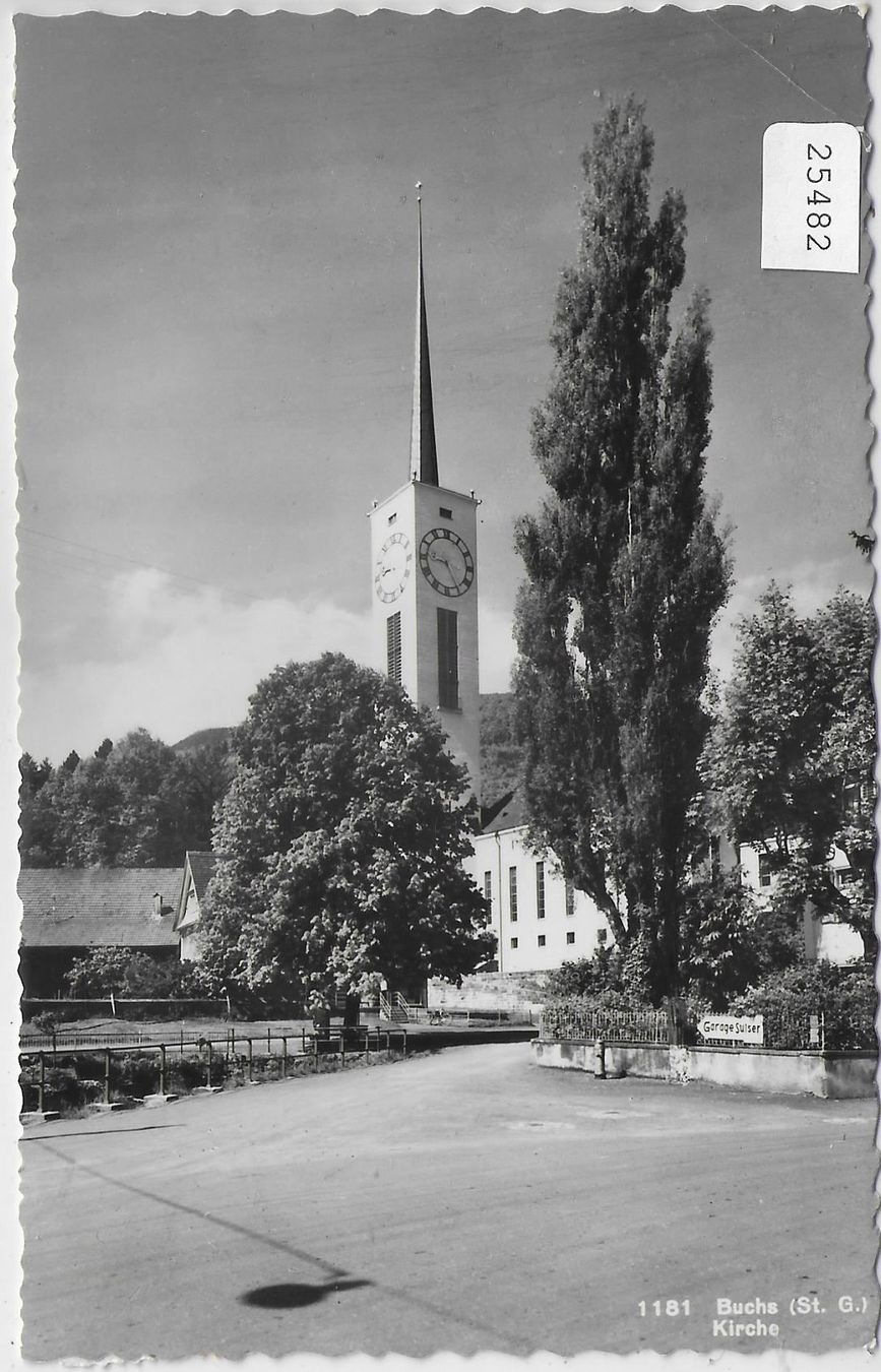 Ansichtskarten: Buchs SG - Kirche – Antik aus Ettingen von Kartenplanet