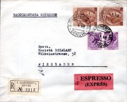 ESPRESSO S. MARGHERITA LIGURE NACH WIESBADEN DE 1958 - EE6