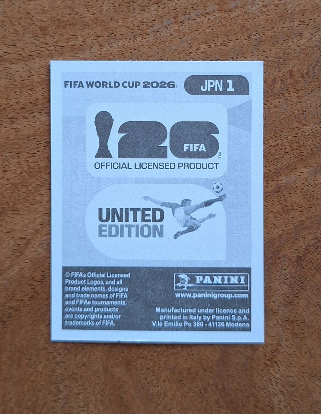 Panini Sammelbilder & Trading cards: Panini JPN 1 – Neu (gemäss Beschreibung) aus Romanens von Crocette 1
