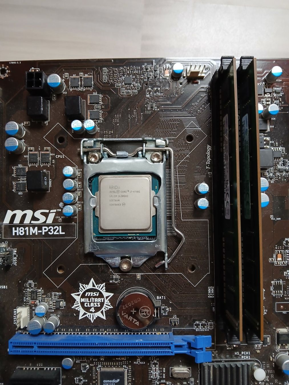 MSI Schede madri: MSI H81M-P32L Bundle,  Intel i7-4790S + 8GB RAM – Usato da Reinach AG venduto da gra_dvs5 1