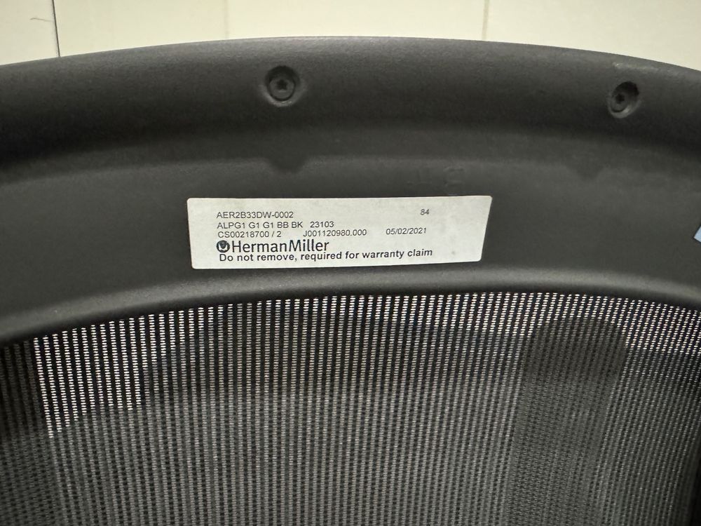 Herman Miller Aeron B Rodrehstuhl Gr Sse Typ B Kaufen Auf Ricardo