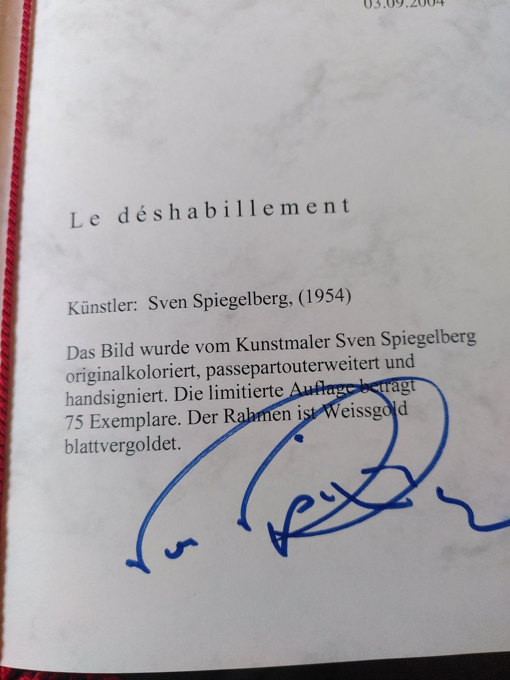 Dipinti: Gemälde "Le déshabillemement" von Sven Spiegelberg – Usato da Bergdietikon venduto da fab_mg68 1