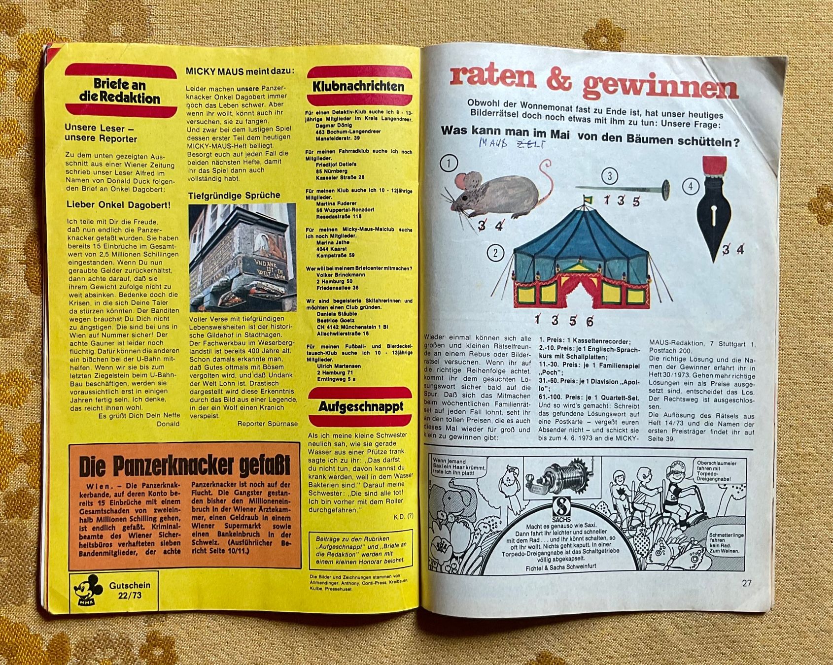 Fumetti: Micky Maus Heft Nr 22 von 1973 – Usato da Endingen venduto da nathan05 7