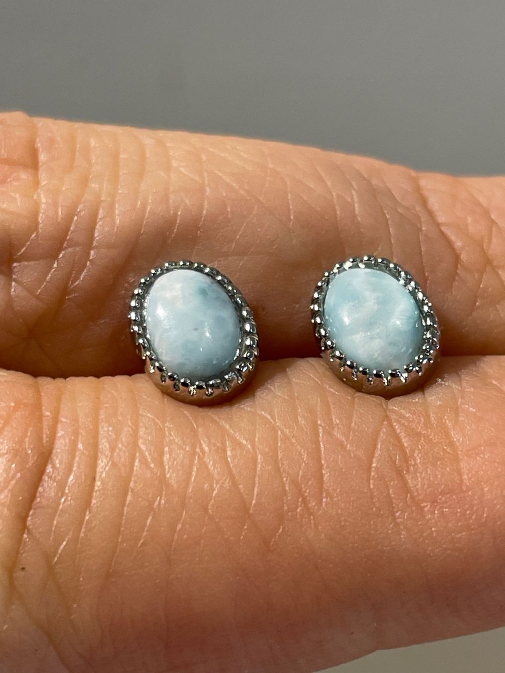 Orecchini pendenti & Orecchini a lobo: S925 Stift, Larimar-Ohrringe, Edelstein-Ohrringe – Nuovo e nell'imballaggio originale da Schiers venduto da sisikristall 1