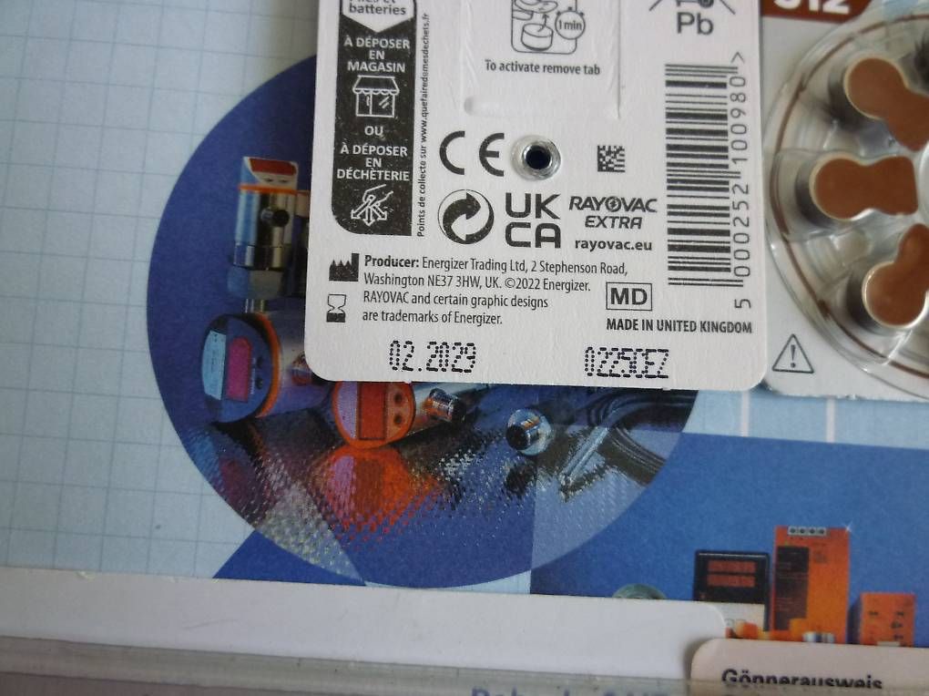 Rayovac Accus & piles: Piles type 312 – Neuf avec emballage d'origine à Combremont-le-Grand par Toto55 1
