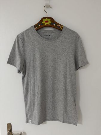 Lacoste T-Shirt, Gr. M, Grau - Top Zustand, y2k