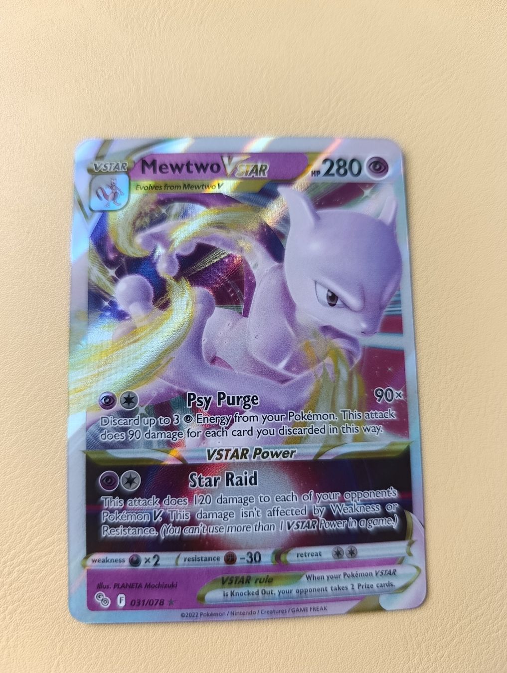 Pokémon Carte collezionabili: Carte Pokémon Mewtwo VSTAR 031/078  – Usato da Yverdon-les-Bains venduto da cashkiller 1
