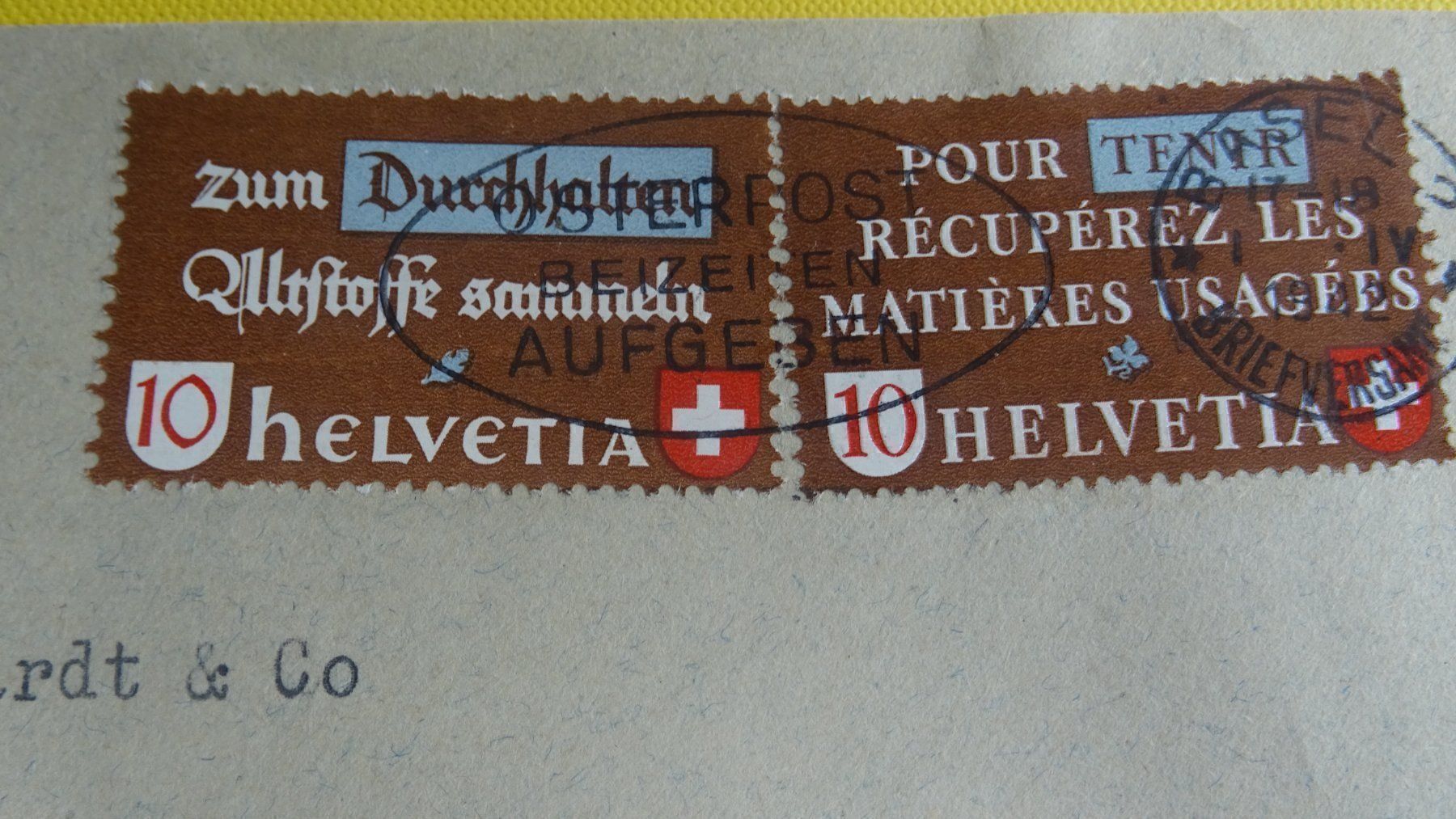 Alle Briefmarken: I.IV.42. ALTSTOFFBRIEF – Gebraucht aus Eschenbach SG von eDaisy 1