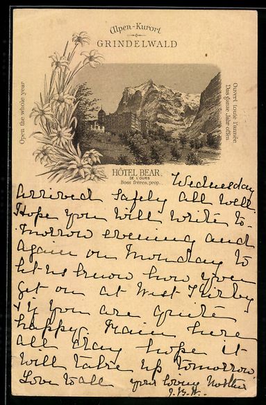Ansichtskarten: Vorläufer-Lithographie Grindelwald, 189 – Gebraucht aus Berlin von bartko-reher