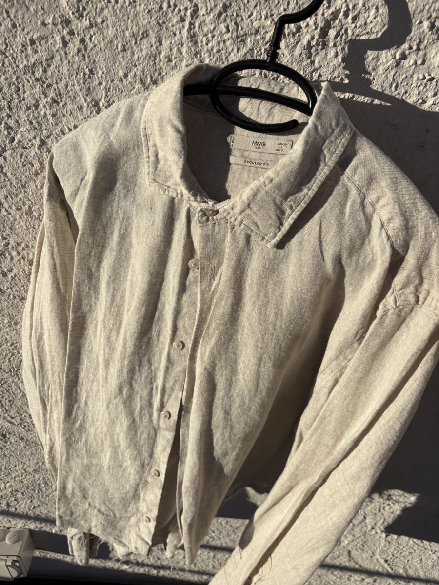 Mango Camicie: Cropped linen shirt ecru – Usato da Thalwil venduto da lean21 2