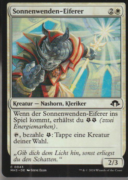 Magic The Gathering Carte collezionabili: TCG Magic The Gathering MTG MH3 0043 Sonnenwenden-Eiferer – Nuovo (secondo la descrizione) da Vezia venduto da Aquarius_Age