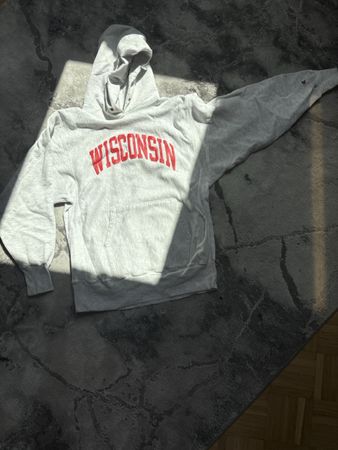 #1- Champion Wisconsin Hoodie Grösse XL Grau Hoodie