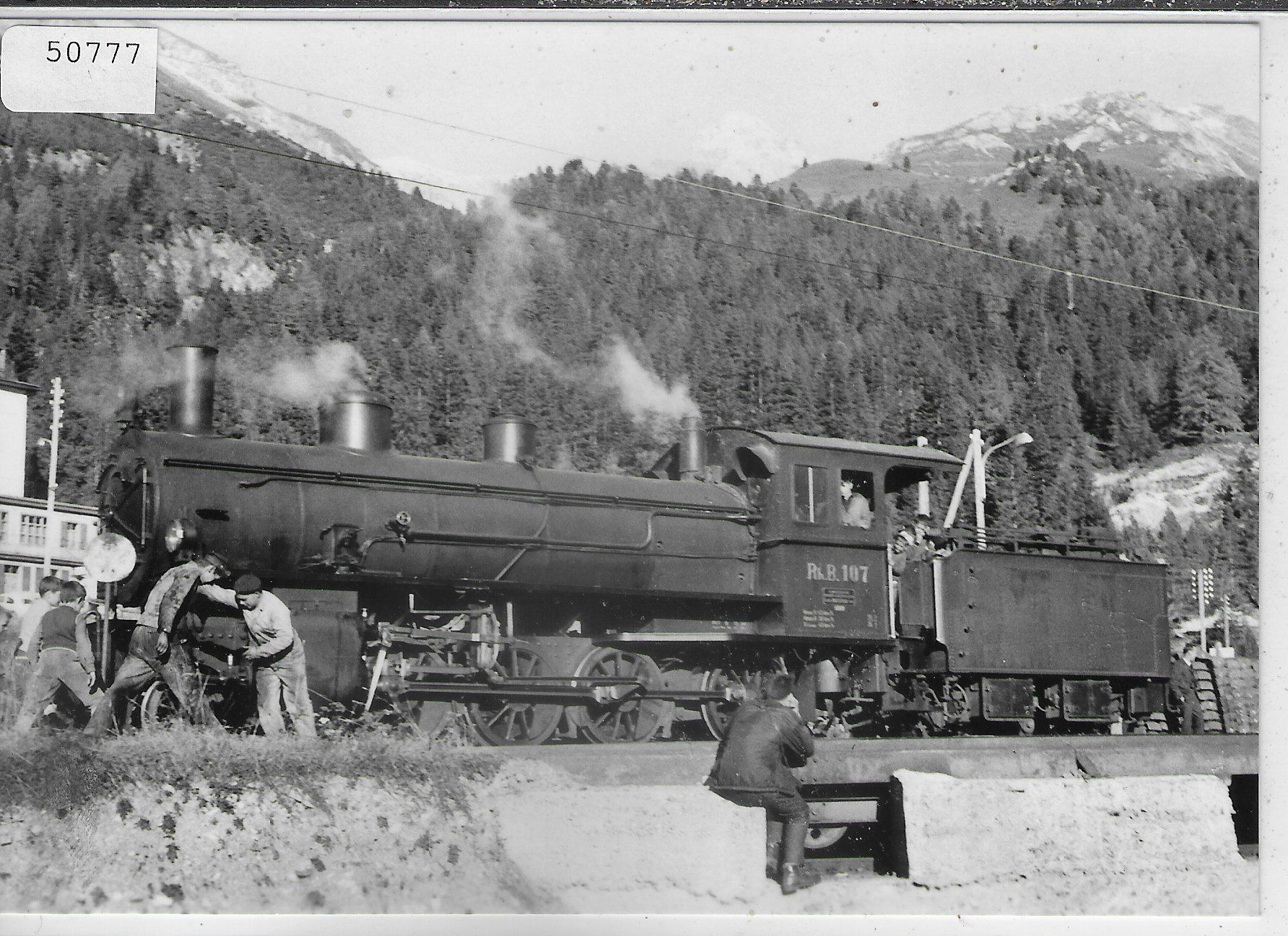 Cartoline postali: Dampffreunde Rhätische Bahn - Preda (Drehscheibe) – Usato da Ettingen venduto da Kartenplanet